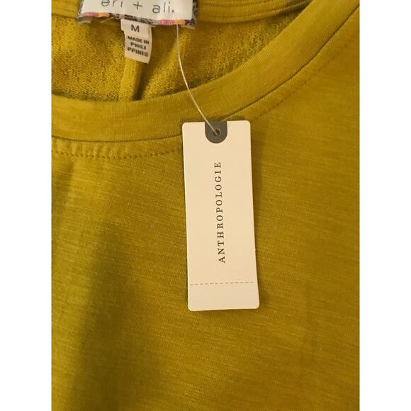 Anthropologie Eri + Ali Westward Yellow Swing T-Shirt - Size Medium - NWT - Picture 9 of 11